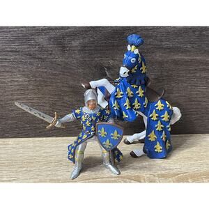 Knight & Horse Action Figures Papo 2005 PVC 4" Medieval Warrior Fantasy